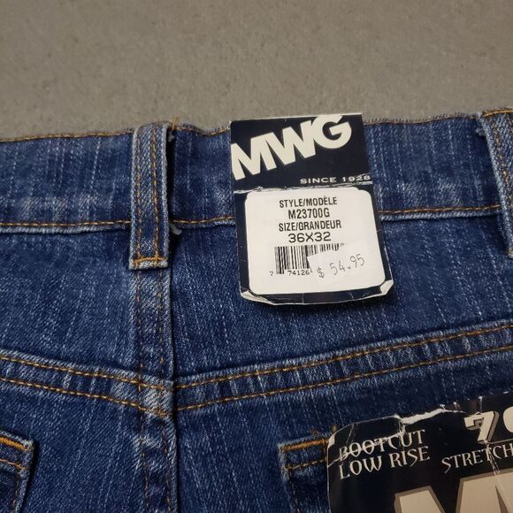 VINTAGE MENS MWG Low rise bootcut JEANS 36x27 - Picture 5 of 14
